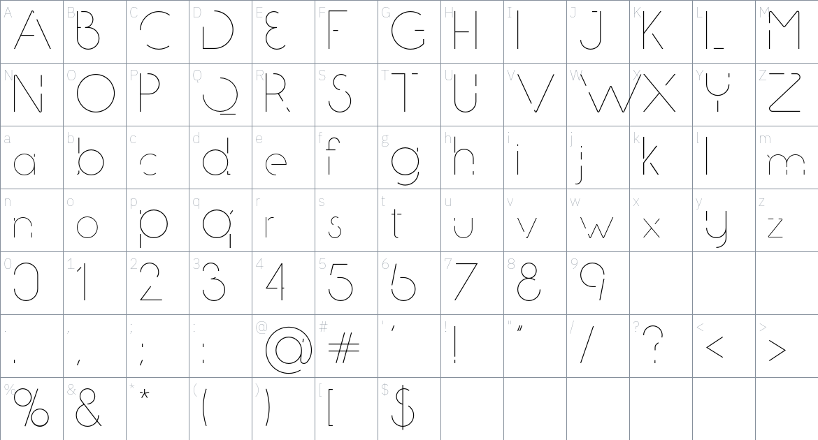 Speck Font font Character Map