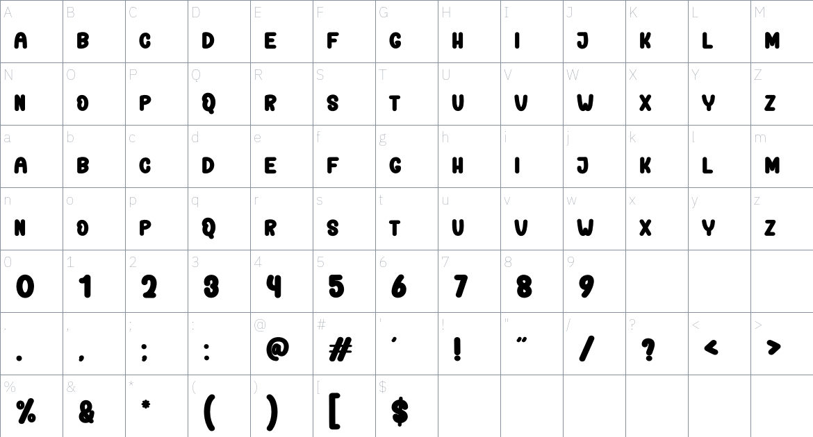 Hello Christmas font Character Map