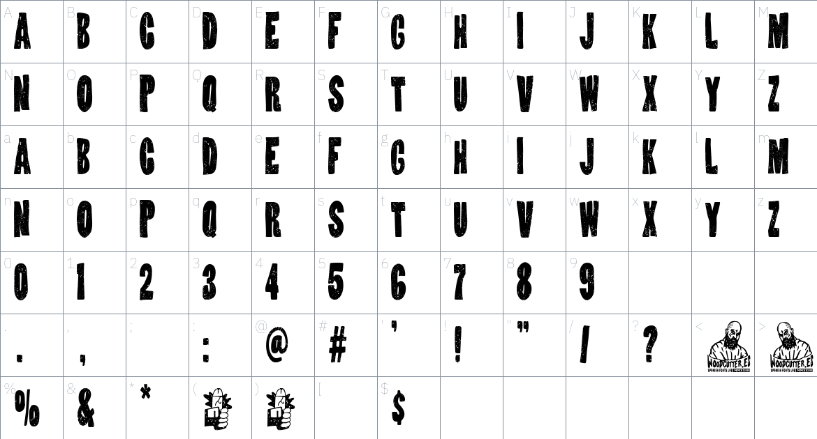 Virus Socialista font Character Map