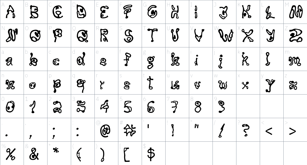 Kaeru Kaeru Font font Character Map