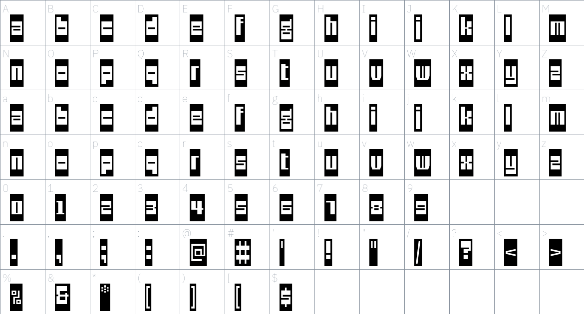 Mon Hugo Font font Character Map