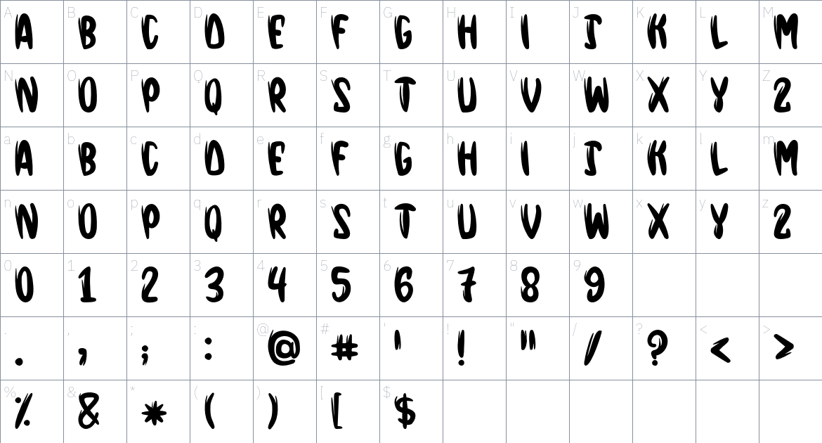 Pandemik Font font Character Map