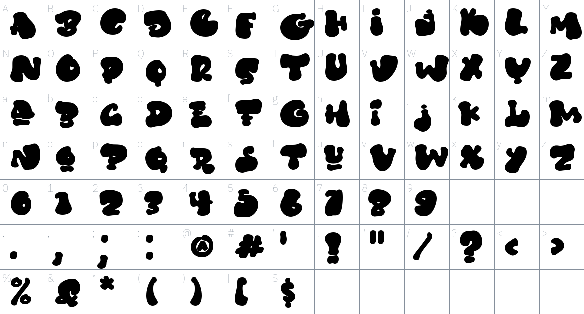 Wild Jackal font Character Map