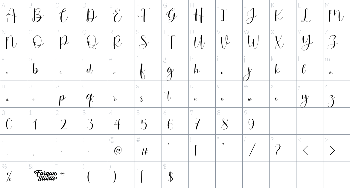 Betterday Font font Character Map