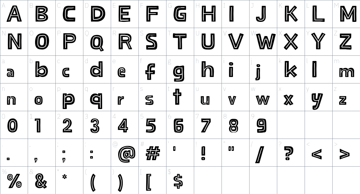 Maputo Font font Character Map