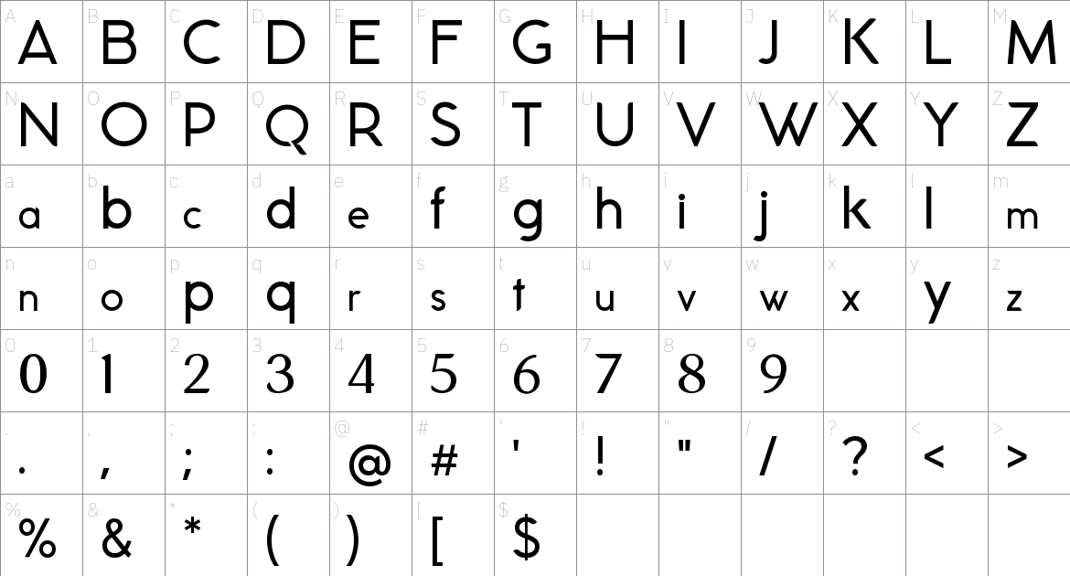 Mondapick font Character Map