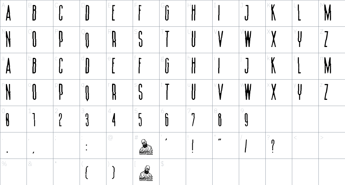 Summer Film Festival font Character Map