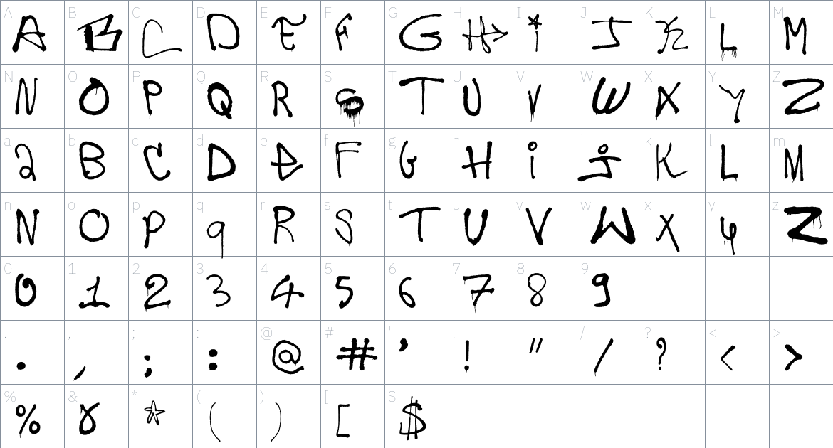 Crédible Font font Character Map