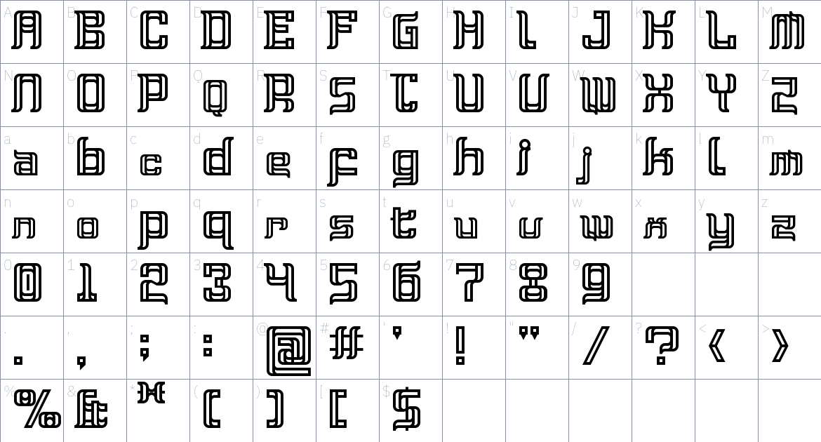 Chamadarya Font font Character Map