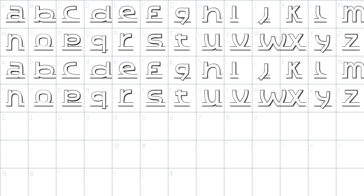 Buzkashi font Character Map