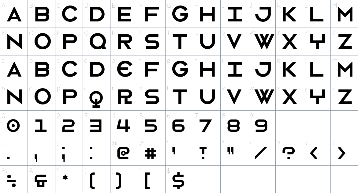 Hellenica Font font Character Map