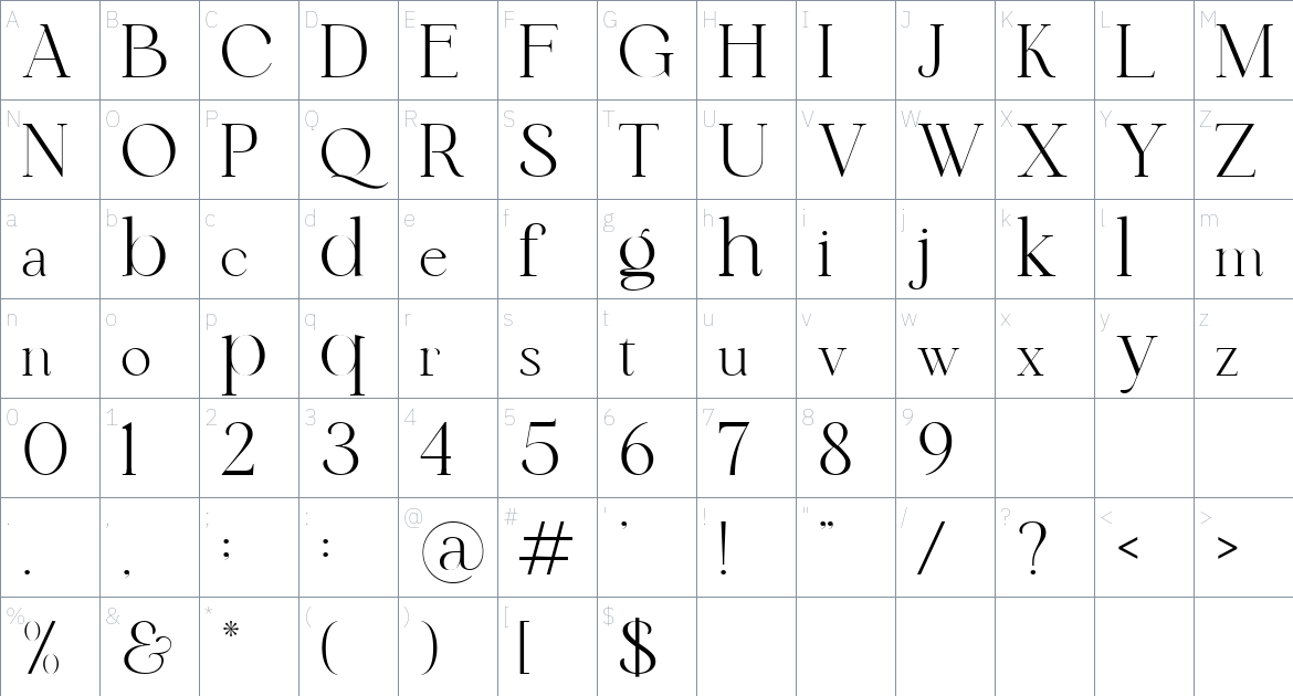 Griffin Font font Character Map