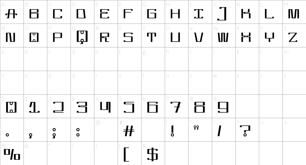 Neue Glagolitic Font font Character Map