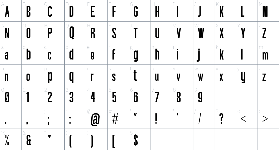 Morelife Font font Character Map