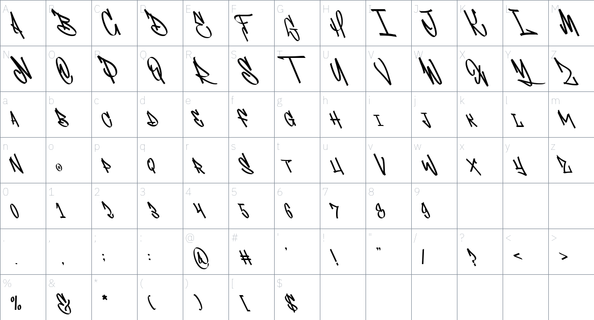 Bastrad Vol.02 Font font Character Map