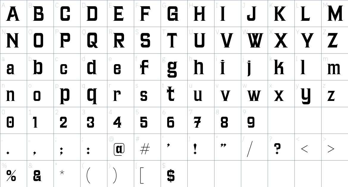 Echotopia Font font Character Map