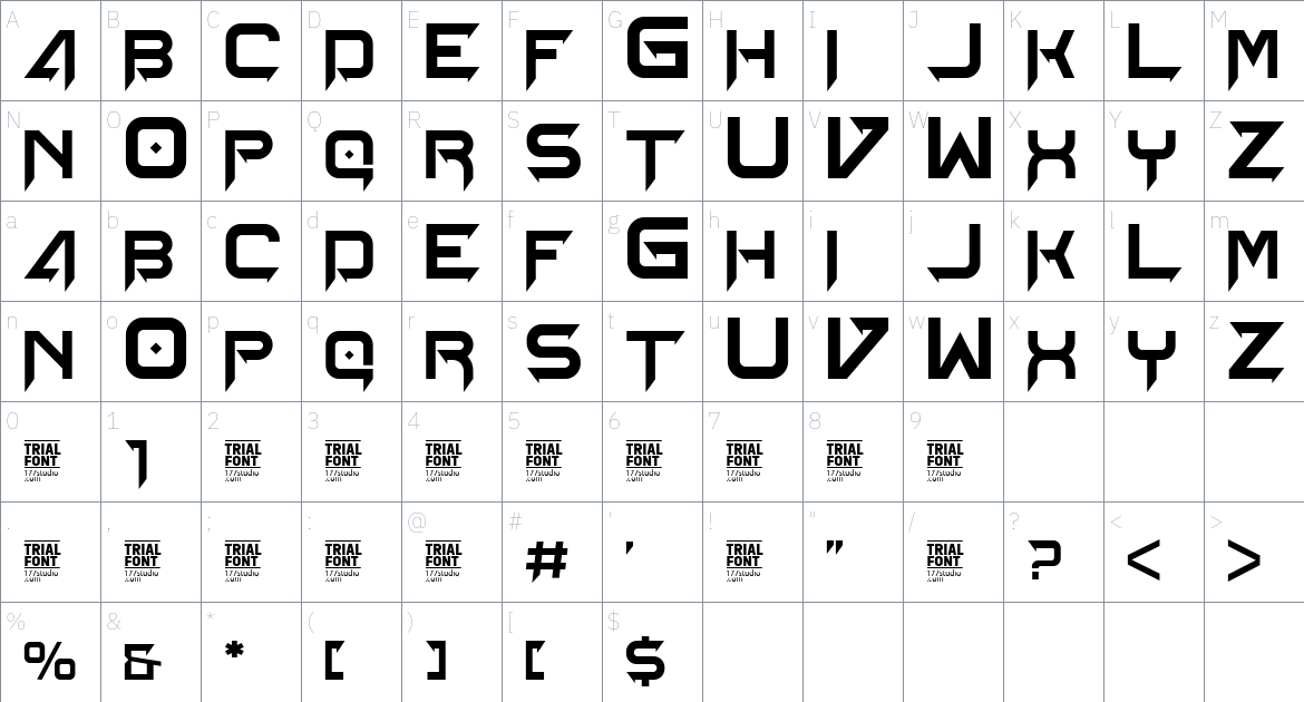 Casual Passion font Character Map