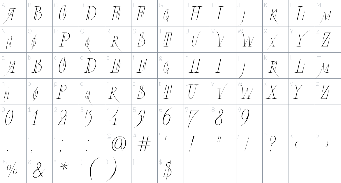 Atonic Font font Character Map