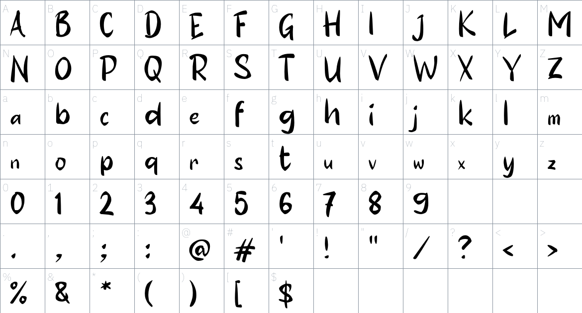 i Itikad Baik font Character Map