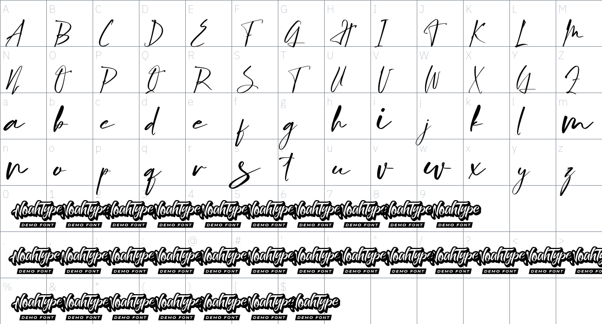 North Seoul font Character Map