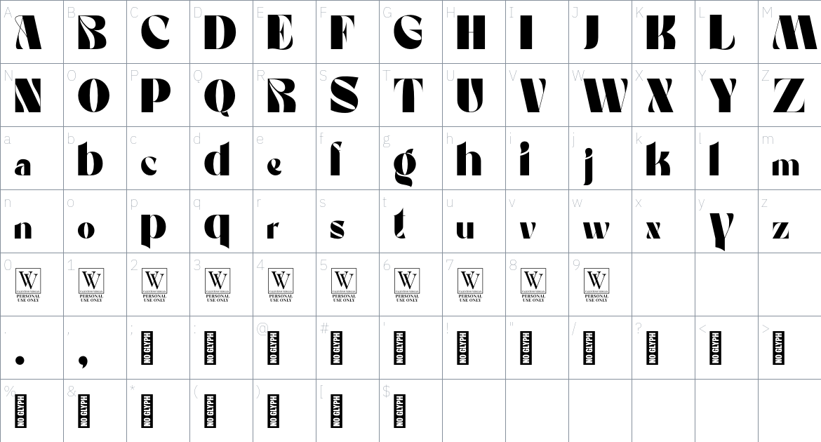 Beckan Font font Character Map