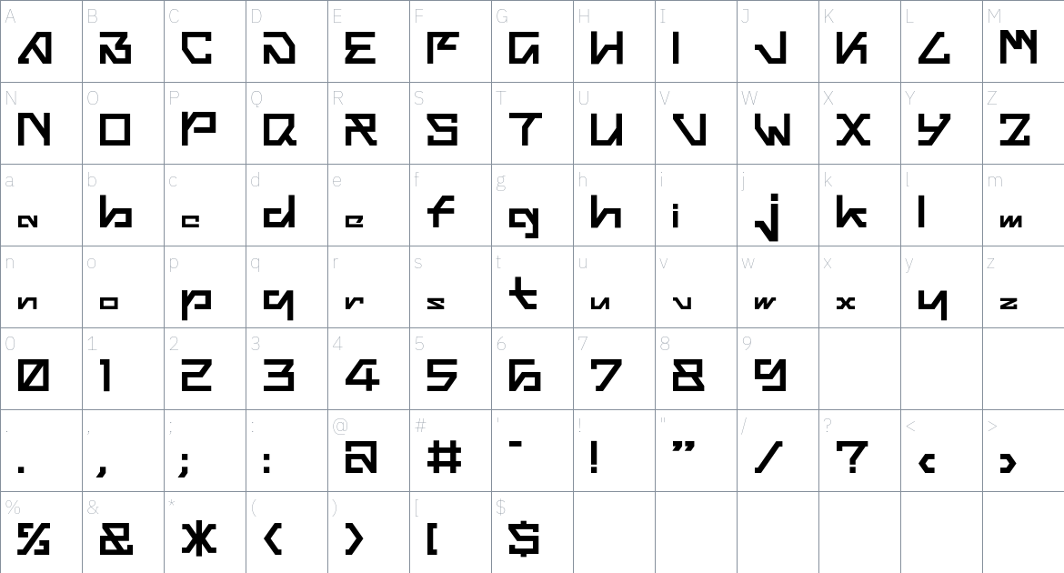 Bad Fennec Font font Character Map