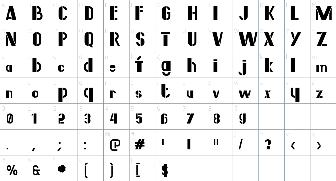 RandomWiki Wallonne Font font Character Map