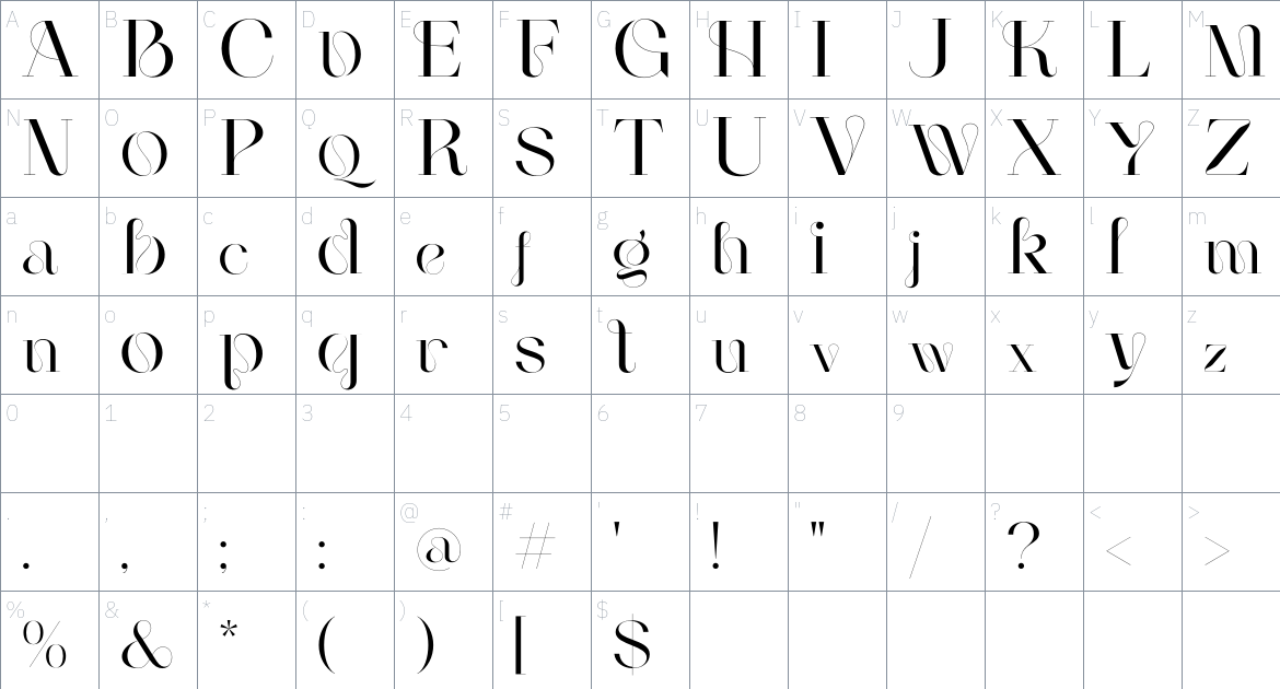 Mogen Serif Font font Character Map