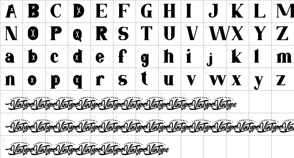 Start Again font Character Map