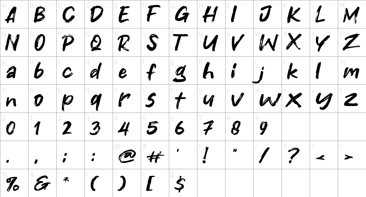 Kepolu Font font Character Map