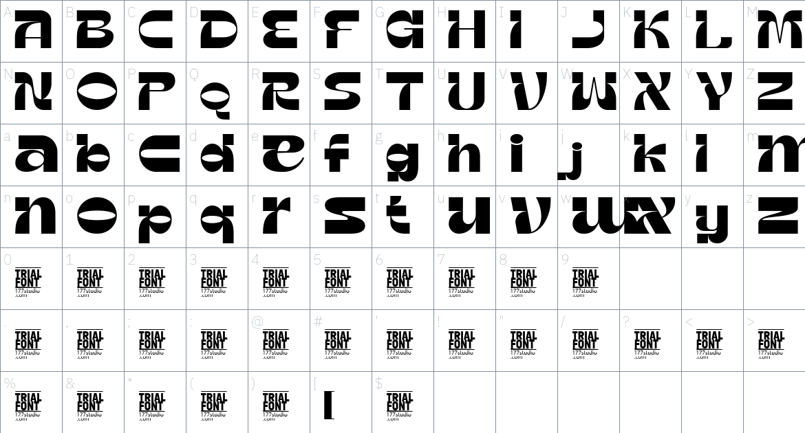 Manifest Benefits font Character Map