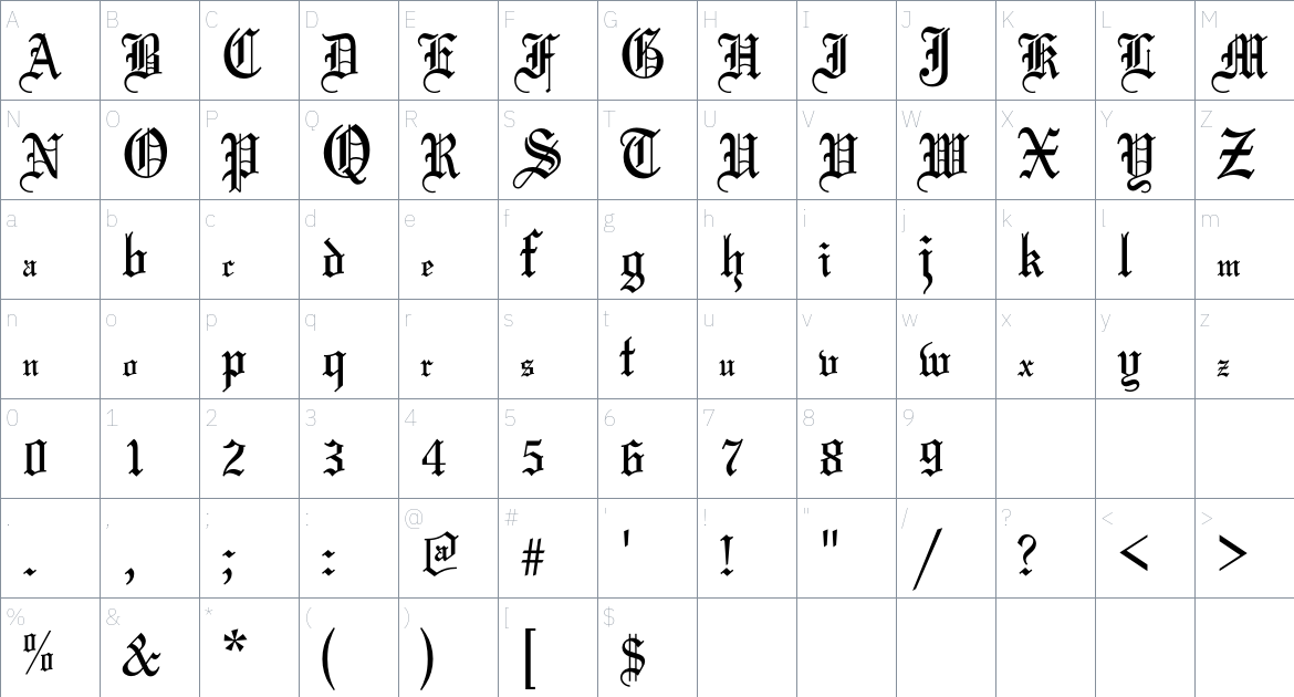 Linoscroll Font font Character Map