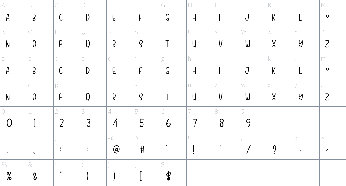 Christmas Building font Character Map