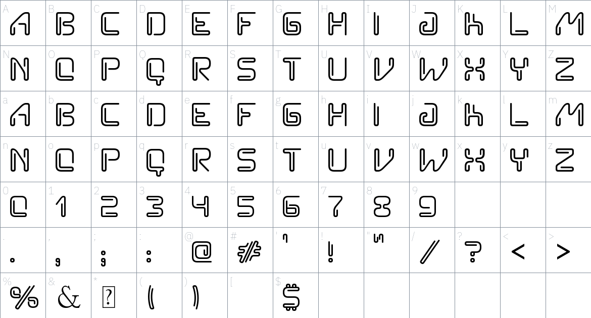 Vlashu Font font Character Map