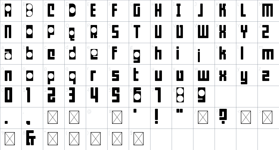 Pathways Font font Character Map