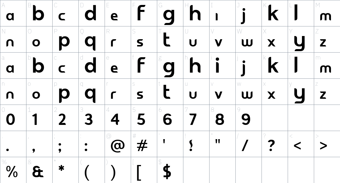 Milksea Font font Character Map