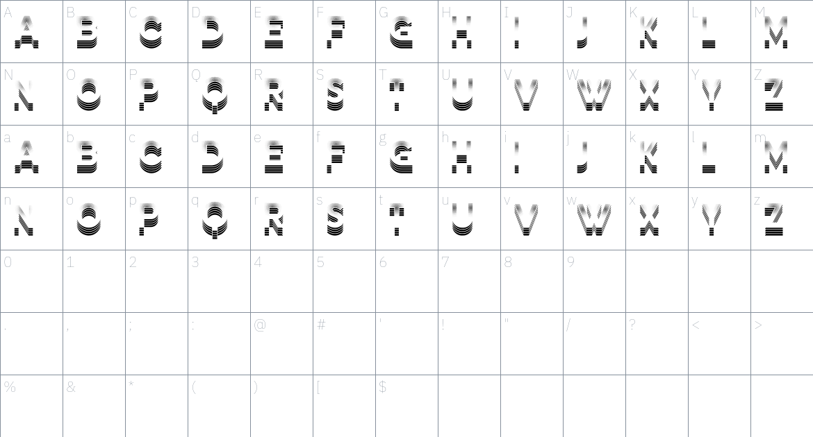 Cyber Expert font Character Map