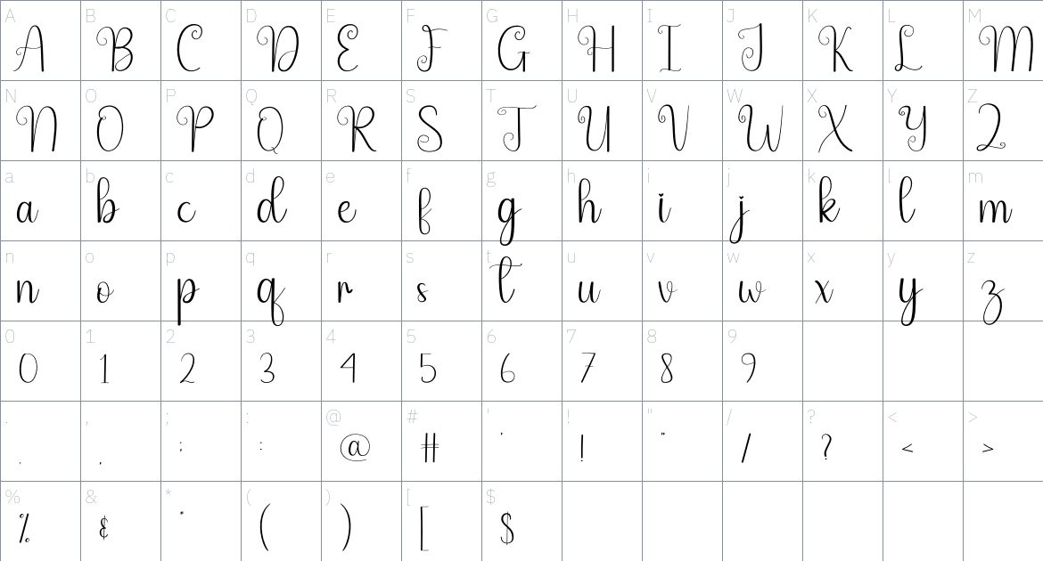 Apple Christmas font Character Map