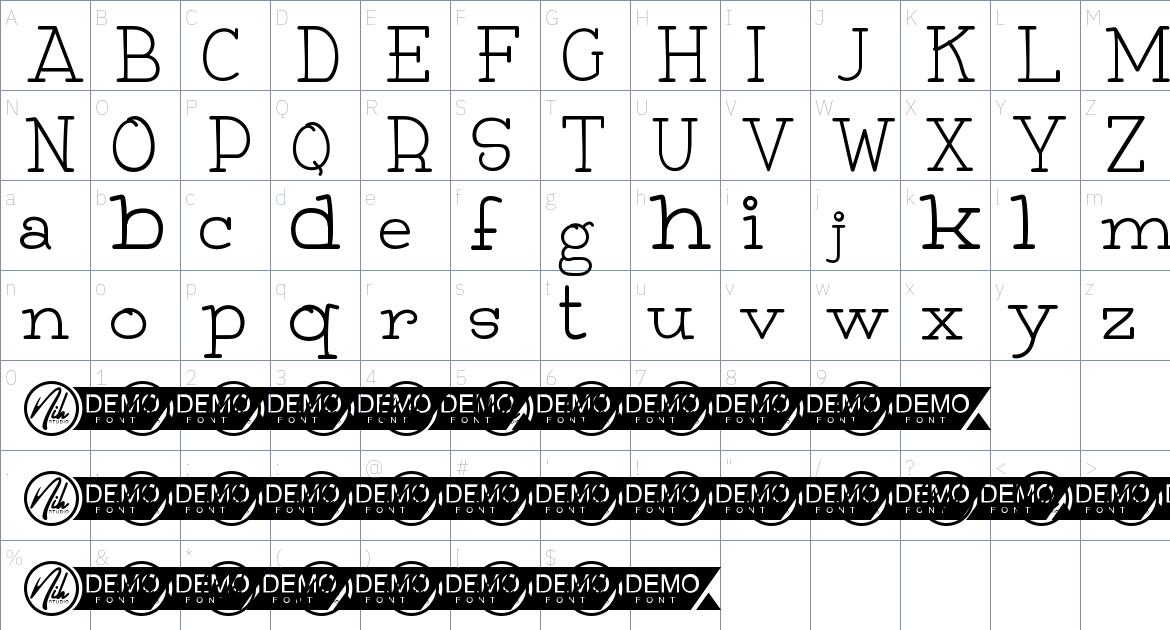 Song And Writer font Character Map