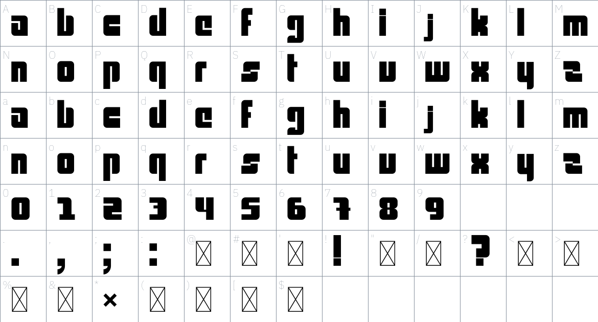 Olivetti Neue Font font Character Map