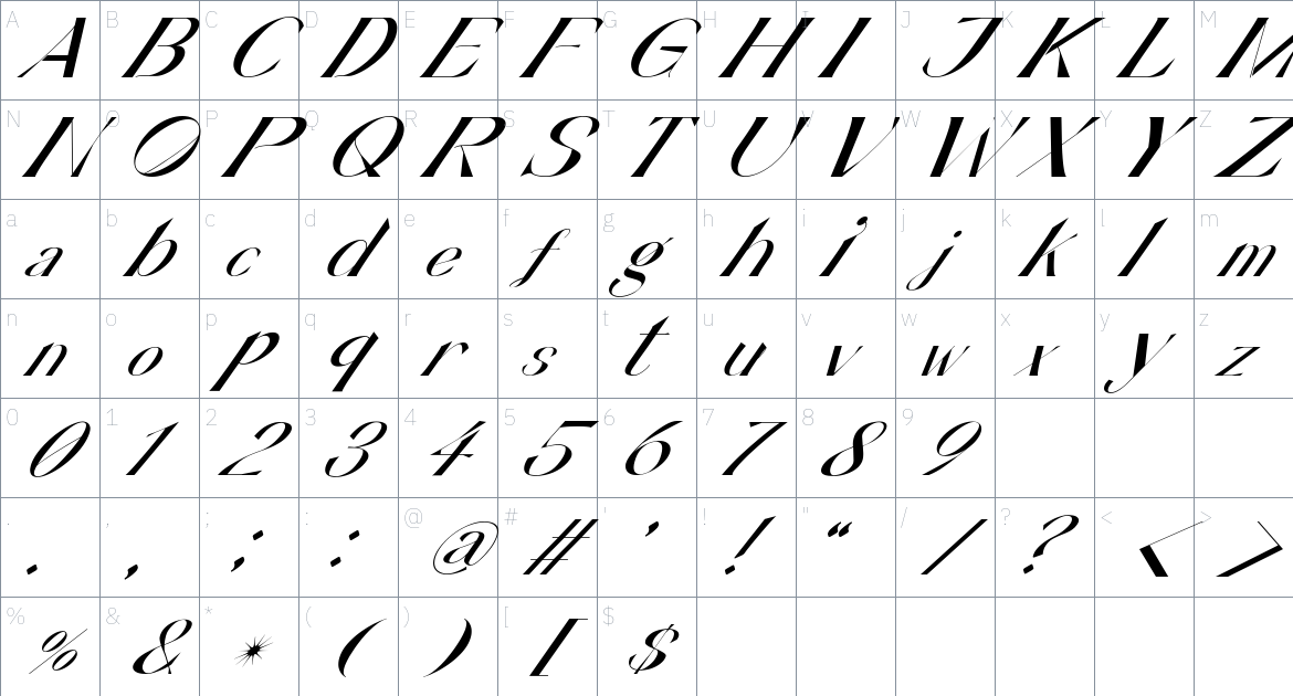 areminiscentsmile Font font Character Map