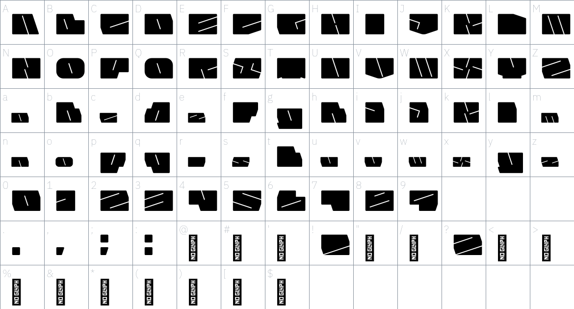 Amari Font 36/100 font Character Map