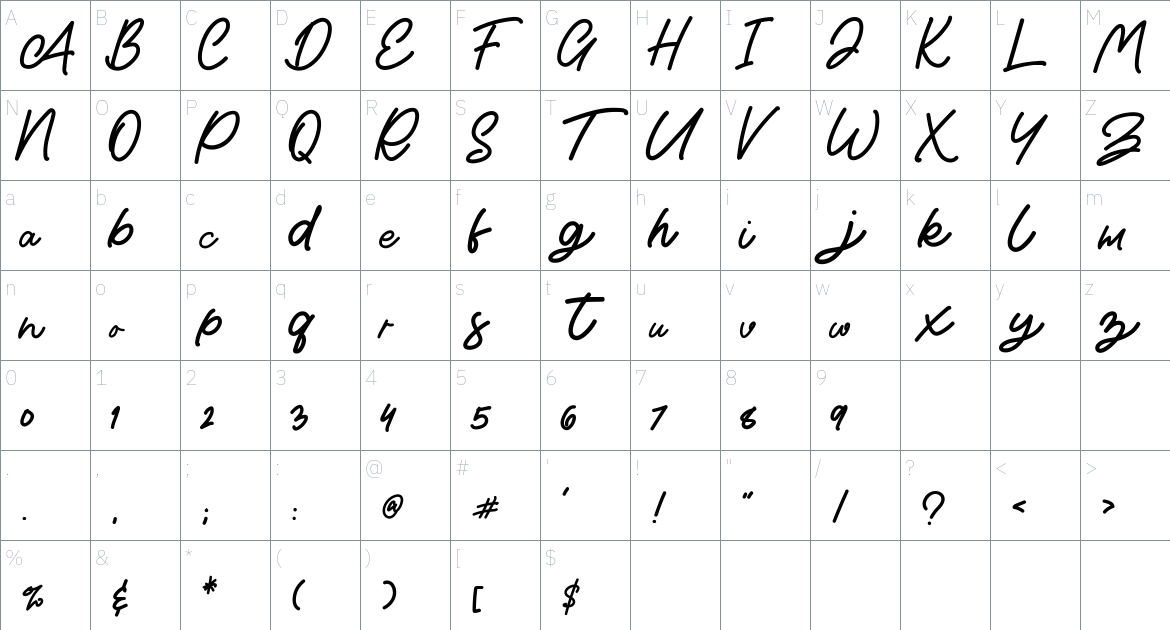 Goellamants Font font Character Map