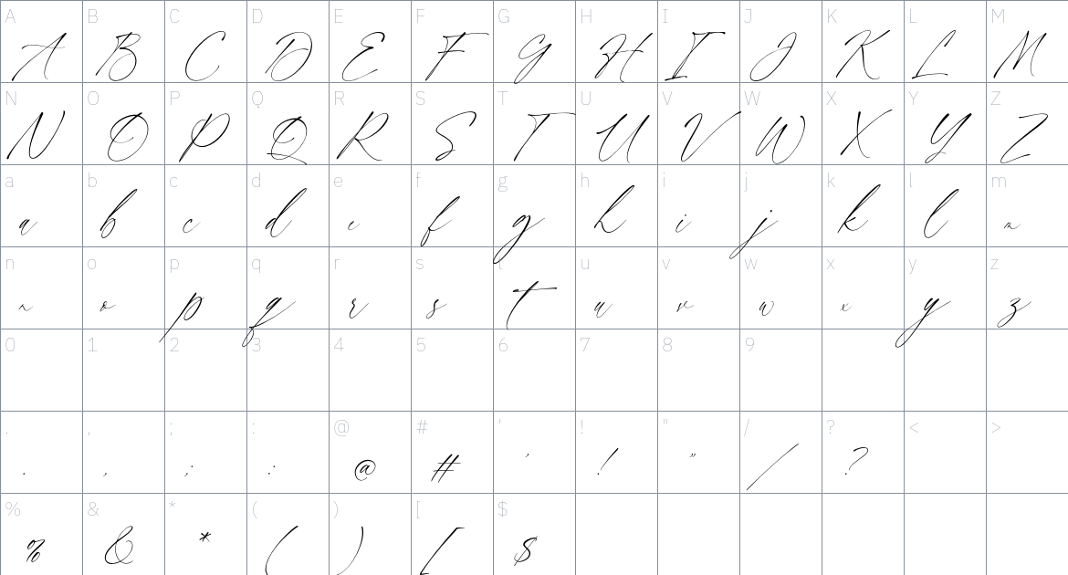 Ms. Pianist Font font Character Map