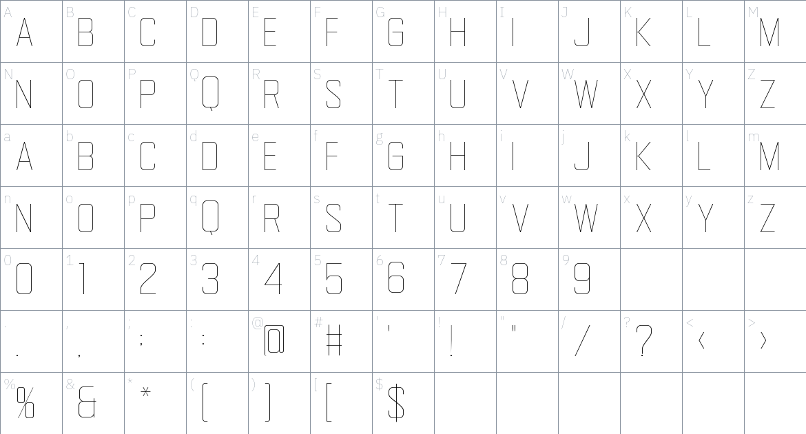 Gemsbuck 03 font Character Map