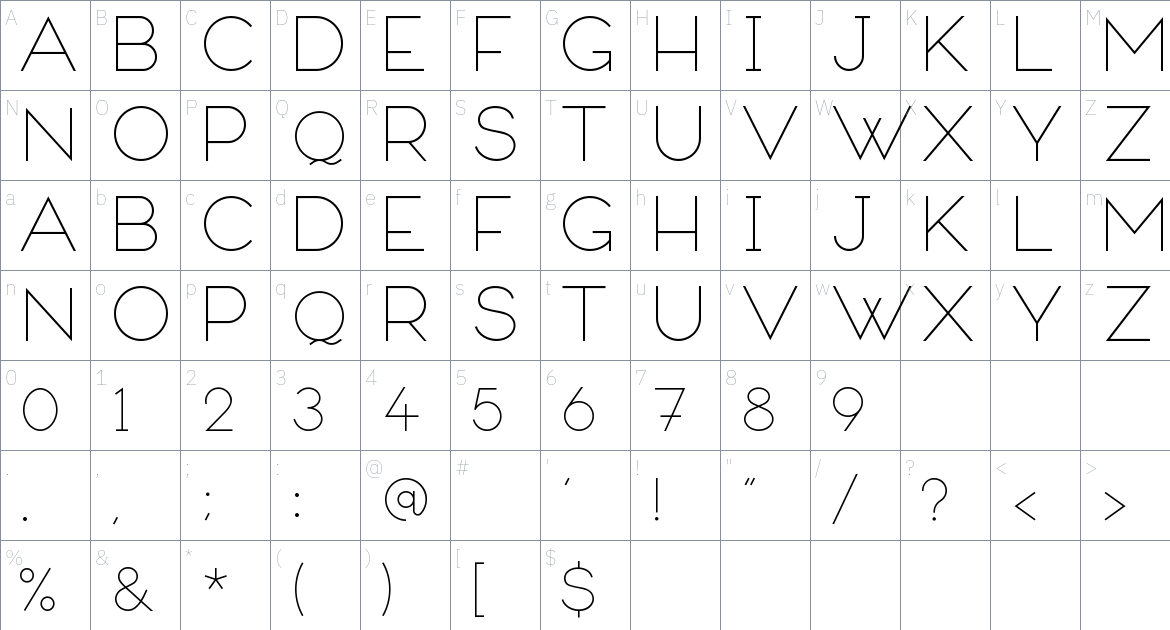 Meraki Font font Character Map