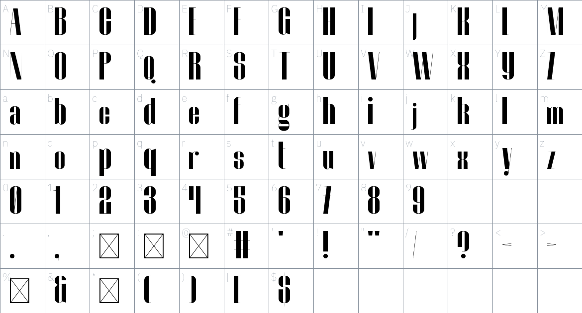 Copilot Font font Character Map