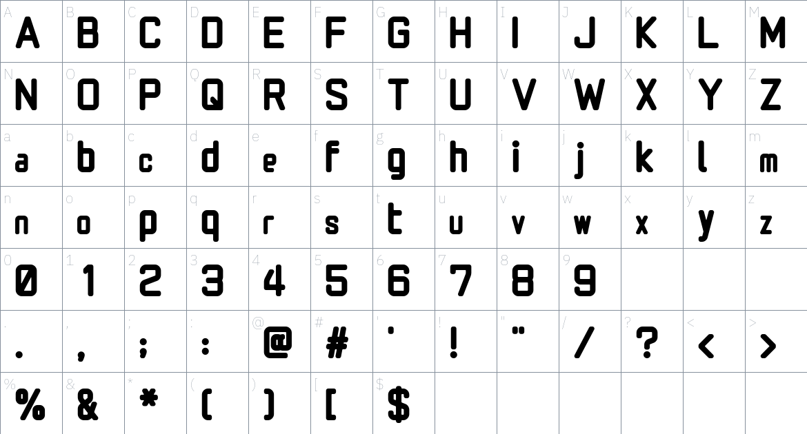 Monomaniac Font font Character Map