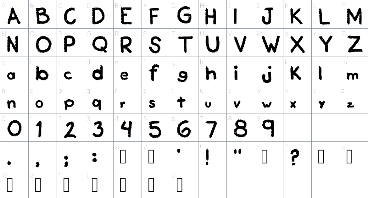 Gaia Font font Character Map