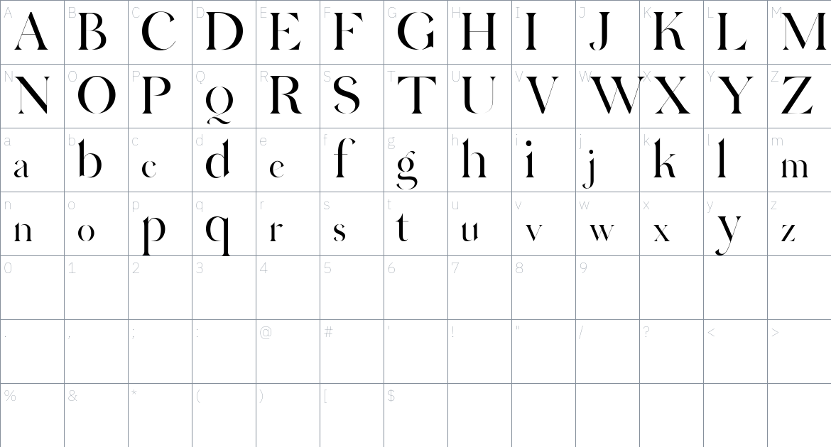 Hermione Font font Character Map